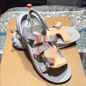 Nike Open-Toe Sport Sandals in Peach, Lavender & Gray